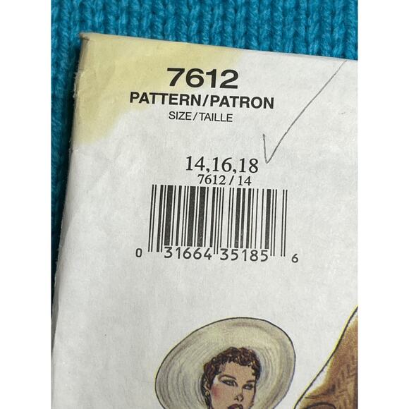 Vogue Pattern 7612 long top straight skirt size 14 16 18 - Picture 2 of 7